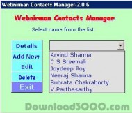 Webnirman Contacts Manager.exe screenshot